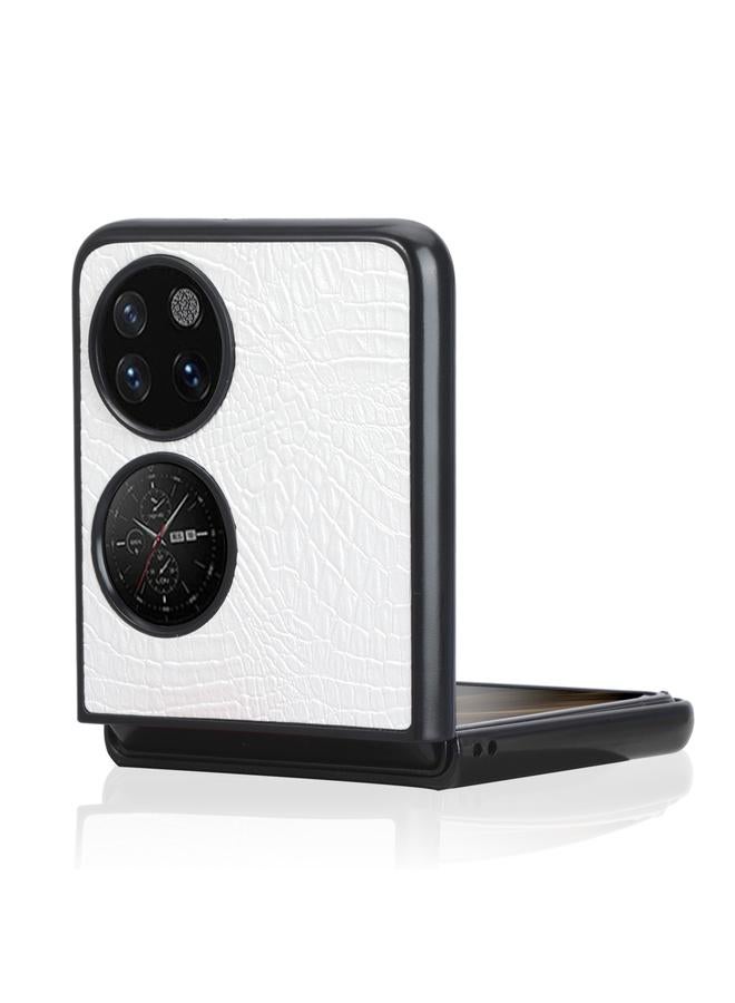 زبون جراب هاتف قابل للطي بتصميم جلد التمساح لهاتف هواوي P50 - Image 5