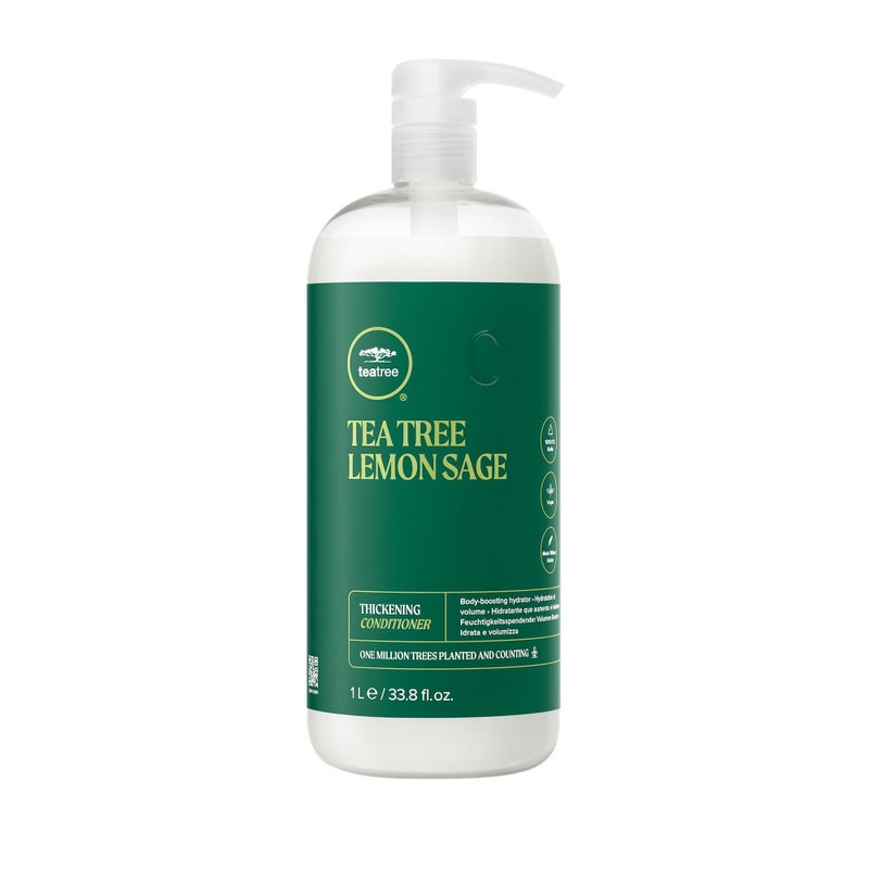 Tea Tree Lemon Sage Thickening Conditioner Builds Body  Boosts Volume For Fine Hair 338 fl oz