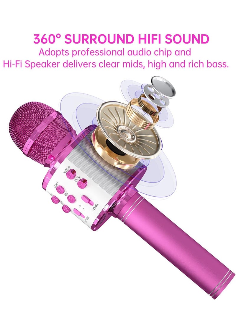 ELTRAZONE 2 Pack Wireless Bluetooth Karaoke Microphone for Kids – Portable Handheld Mic Speaker Machine in Purple & Blue, Perfect Gift for All Ages - Image 3
