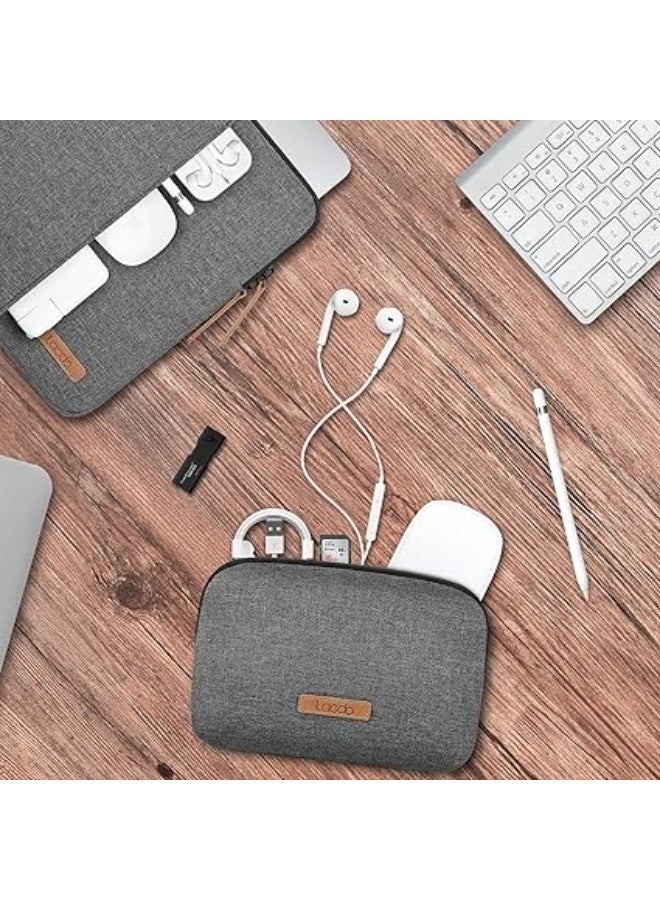 لاكدو جراب كمبيوتر محمول واقٍ من Lacdo 360 درجة لجهاز MacBook Pro الجديد مقاس 13 بوصة A2338 M1 A2251 A2289 A2159 A1989 A1706 A1708 Air A2337 M1 A2179 A1932 12.9 iPad مع حقيبة الم البوليستر لهواوي رمادي داكن - Image 5