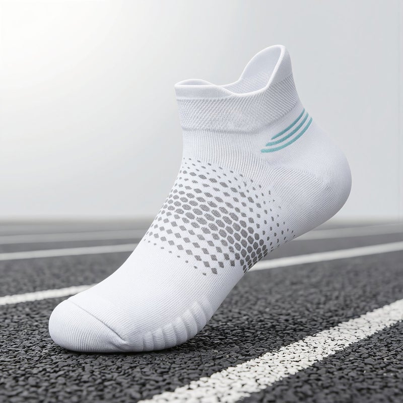 Athletic Socks for Running Gym Walking Training 33-41 Non Slip 6 Pairs Black - Image 2