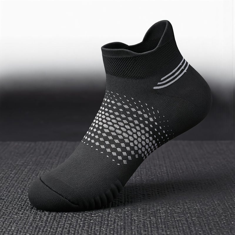 Athletic Socks for Running Gym Walking Training 33-41 Non Slip 6 Pairs Black - Image 3