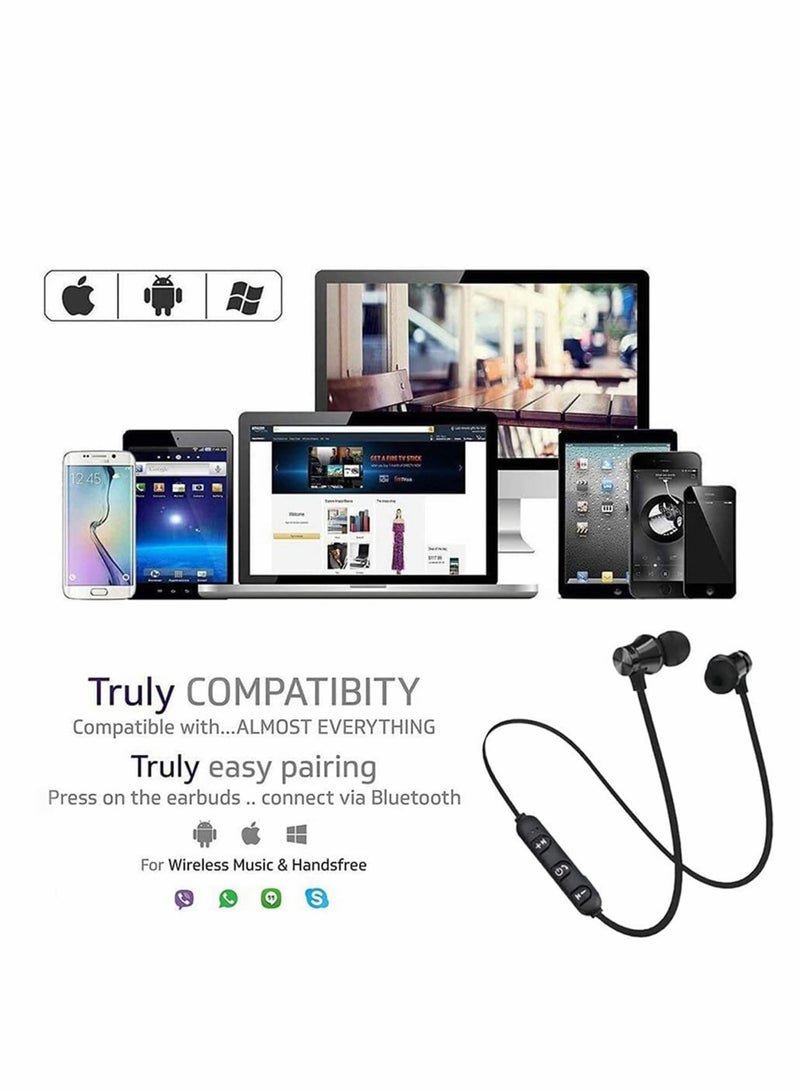 Excefore Bluetooth Headphones Wireless Earbuds IPX5 Waterproof Sports 3D Stereo Headphones with 24Hr Playtime Noise Canceling in-Ear Built-in Mic Headset for Android iPhone Samsung - Image 4