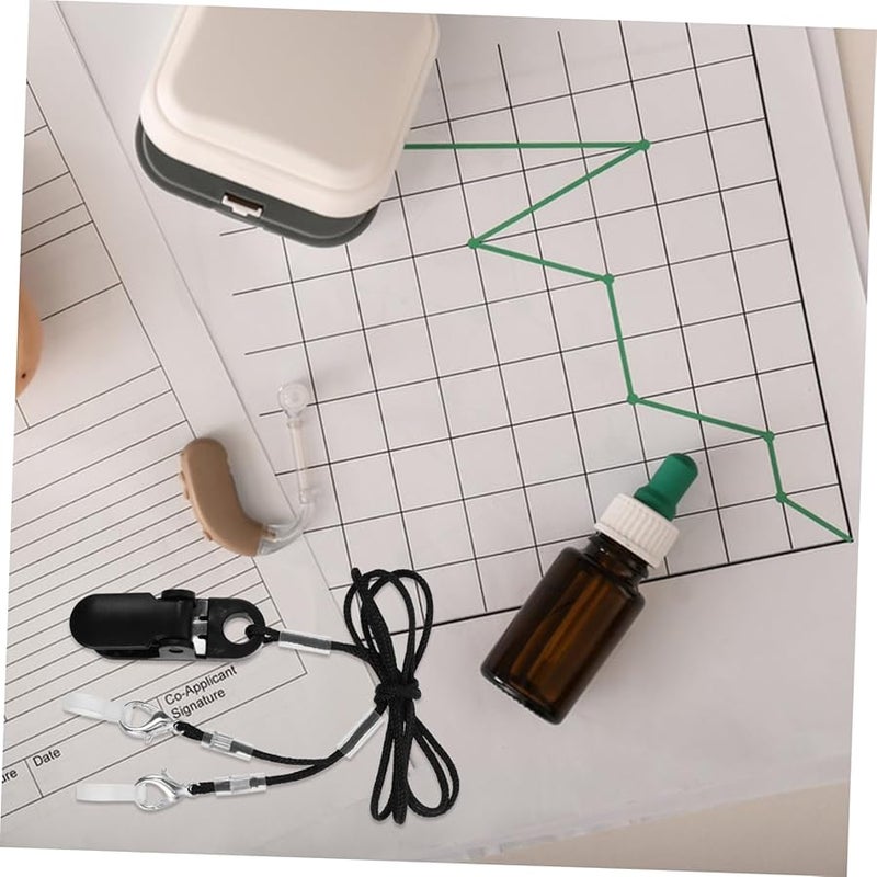 BTE Hearing Aid Lanyard with Secure Clip Comfortable Ear Back Holder Black - Image 5