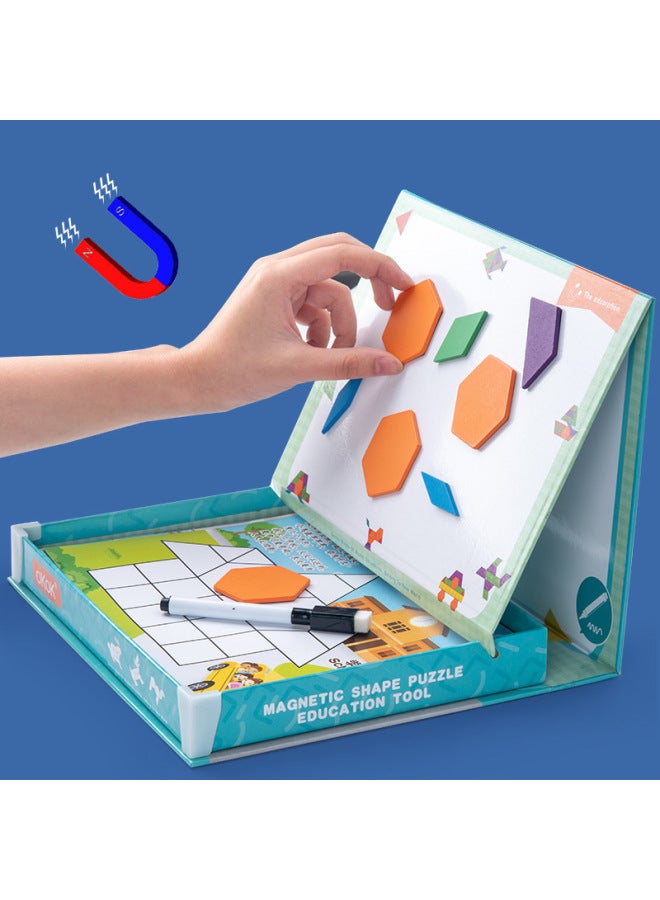 Little Red Book Recommend Children's Early Education Puzzle Magnet Book Geometric Figure Teaching Aids Scene Magnetic Stickers Puzzle Game-Color:kk-letter Magnetic Pairing Paste 0.41kg - Image 4