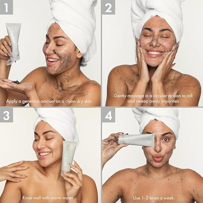 Wishful Yo Detox Charcoal Face & Body Enzyme Scrub 3.38 oz/ 100 mL - Image 2