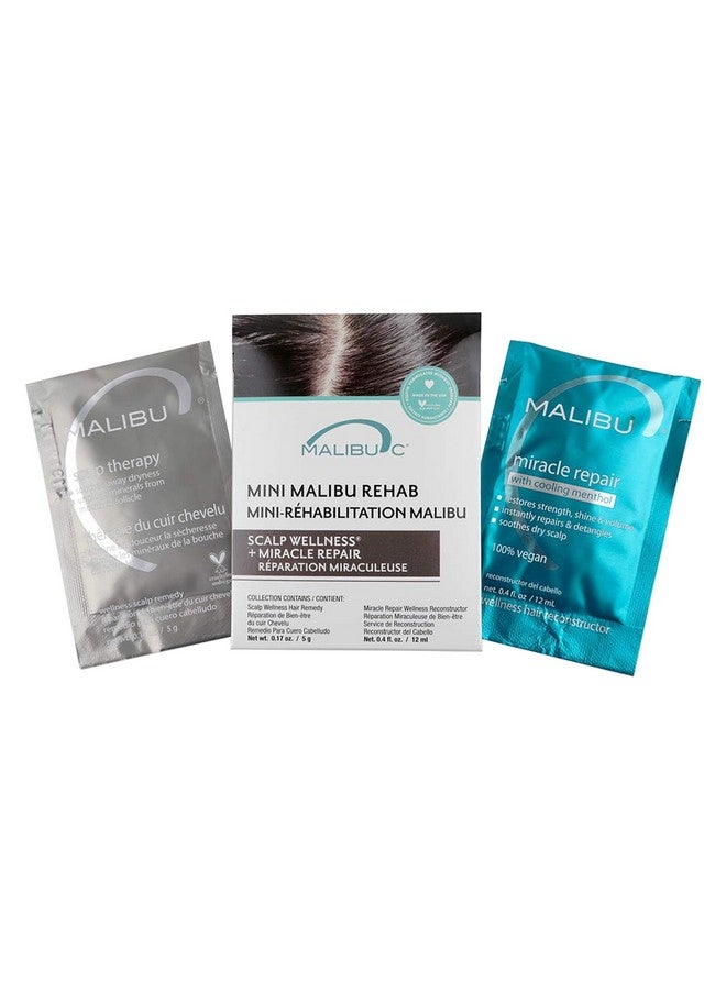 Malibu C Mini Malibu Rehab Scalp Wellness Contains 2 Hair Remedy Packets Vitamin Infused Deep Conditioner For Hair Health Scalp Rejuvenating Hair Care - Image 1