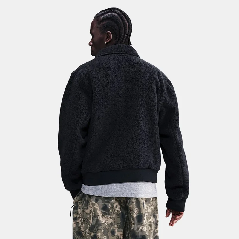 Nike Black Men's Sportswear Club High-Pile Fleece Coaches Jacket for Men | Best Price UAE
