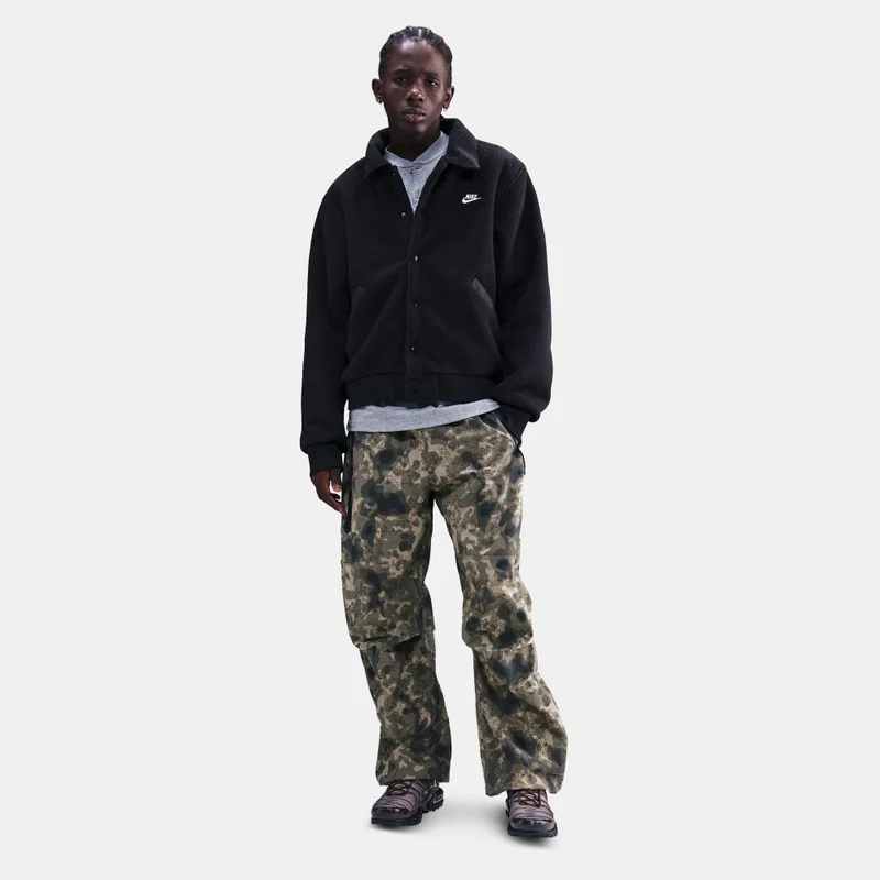 Nike Black Men's Sportswear Club High-Pile Fleece Coaches Jacket for Men | Best Price UAE
