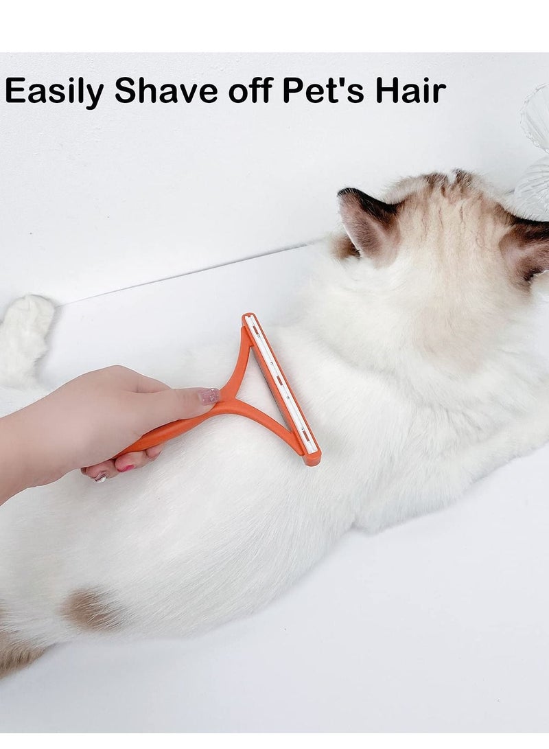 Lint Remover, 2 piece Portable Clothes Lint Remover Reusable Pet Hair Remover Hairball Removal Manual Trimmer Coat Scraper for Garment Knitting Jacket (orange, Green) - Image 5