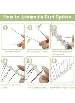 Reelyo Bird Spikes Deterrent, Bird Deterrents for Outside with Plastic Base, Squirrel Baffle for Small Bird and Squirrels For Outdoor to Keep Birds Away Raccoon Squirrel Defence for Fence Window  - Image 5