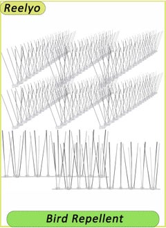 Reelyo Bird Spikes Deterrent, Bird Deterrents for Outside with Plastic Base, Squirrel Baffle for Small Bird and Squirrels For Outdoor to Keep Birds Away Raccoon Squirrel Defence for Fence Window  - Image 1