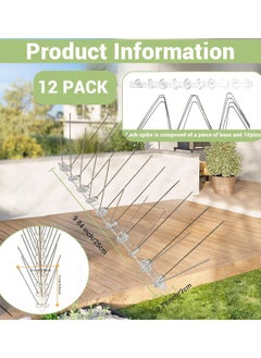 Reelyo Bird Spikes Deterrent, Bird Deterrents for Outside with Plastic Base, Squirrel Baffle for Small Bird and Squirrels For Outdoor to Keep Birds Away Raccoon Squirrel Defence for Fence Window  - Image 3