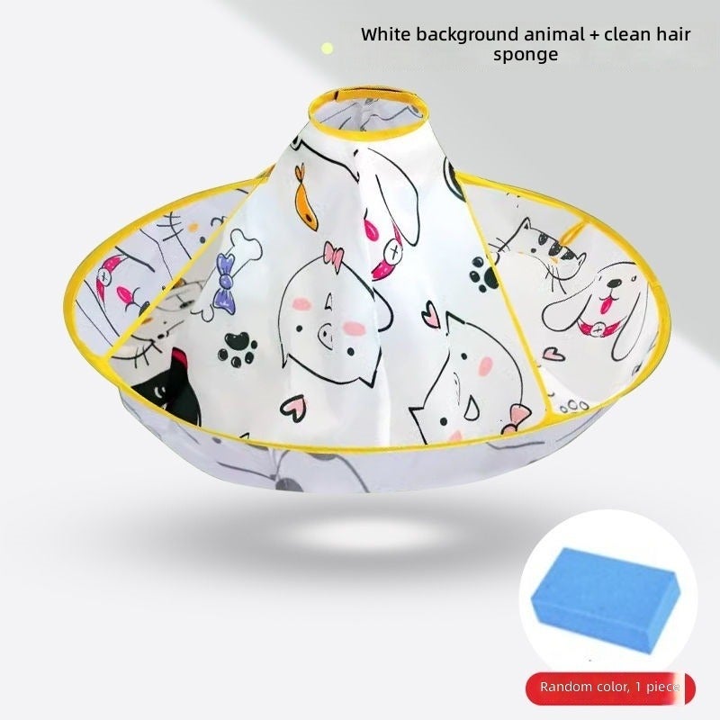 Hair Cutting Cape for Kids & Adults - Non-Stick Hair Salon Cape with Cleaning Sponge