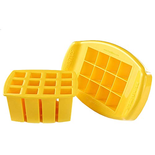 FunBites Food Cutter, Sandwich Cutter for Kids, Bento Lunch Box Accessory, Cuts Food into Bite-Size Shapes – Yellow Squares - Image 4