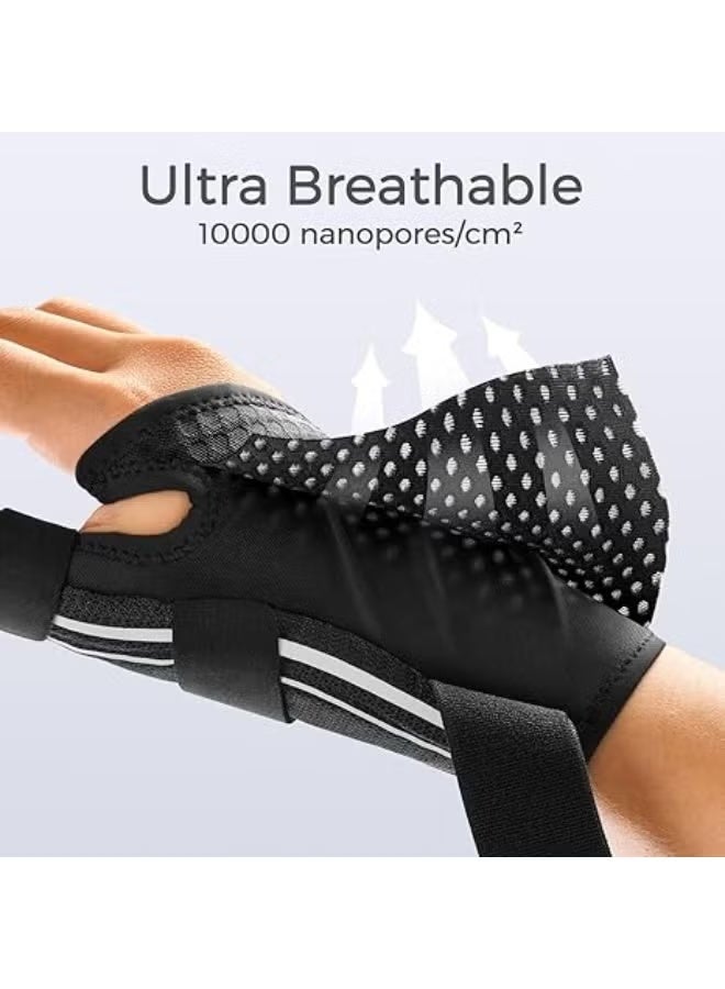 Comfortable Thumb Brace for Arthritis, Trigger Thumb and Tendonitis Support – Breathable Soft Thumb Spica Splint for Right or Left Hand (Unisex, S/M) - Image 2