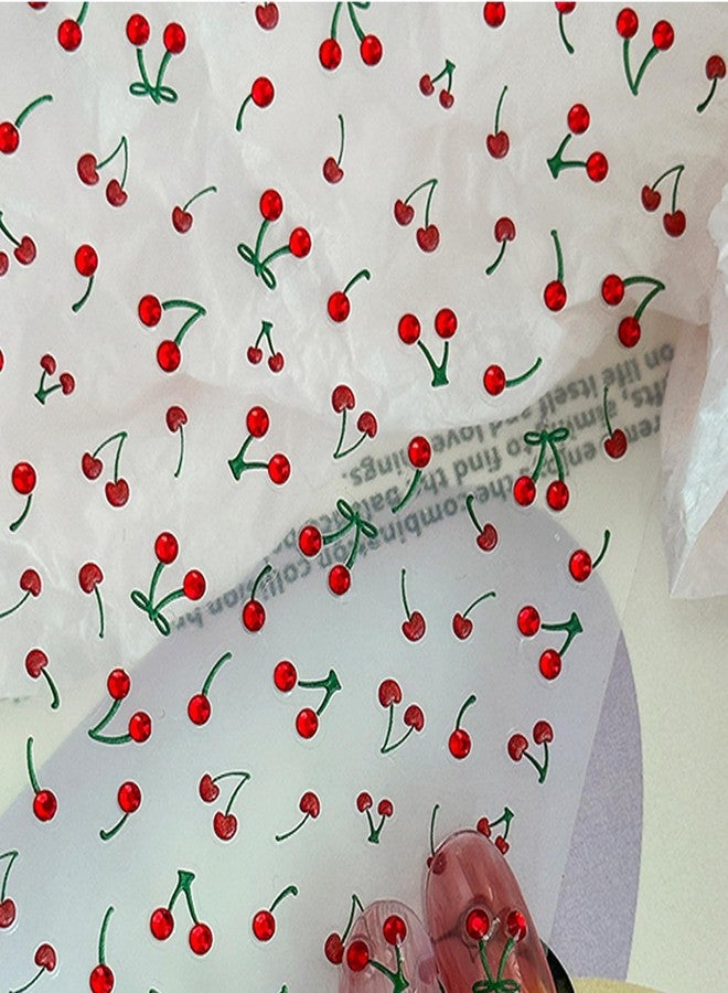 TailaiMei Cherry Nail Stickers, Fruit Self-Adhesive Nail Art Decals for DIY Nail Decorations (518) - Image 5