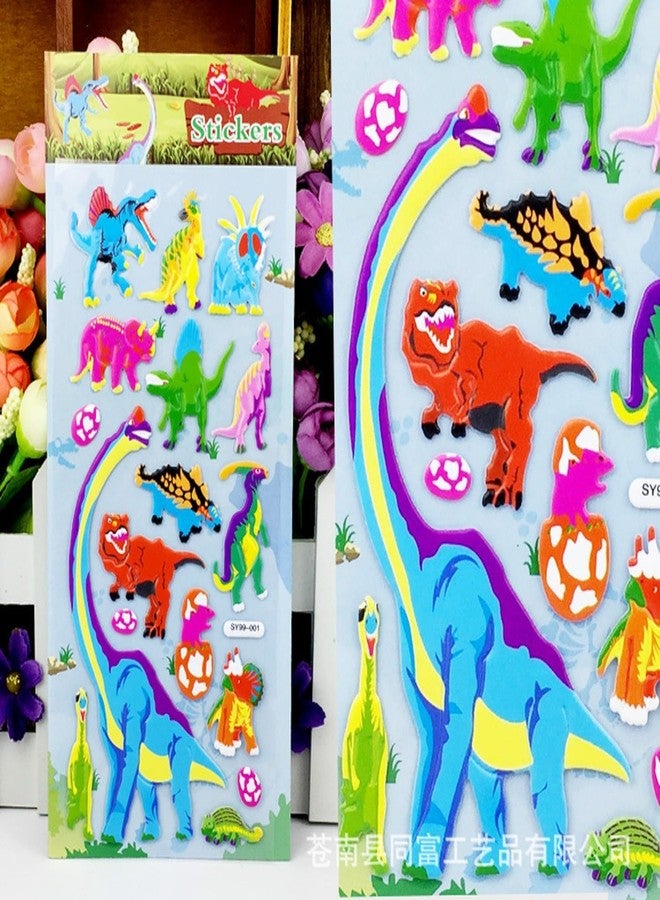 DEOXY Pack of 6 Dinosaur Theme 3D Puffy Stickers, Stationery Items for Kids, DIY Self Adhesive Aesthetic Stickers for Decorating Notebook, Diaries, Scrap Book (DX-005) - Image 5