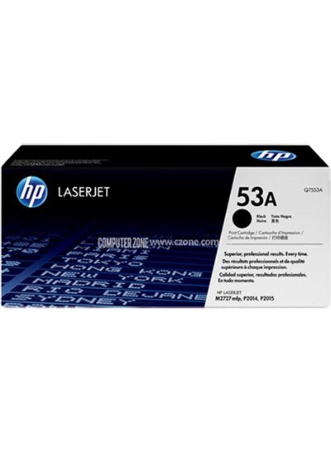 HP Toner HP-53A BLACK ORIGINAL LASERJET BLACK TONER CARTRIDGE
