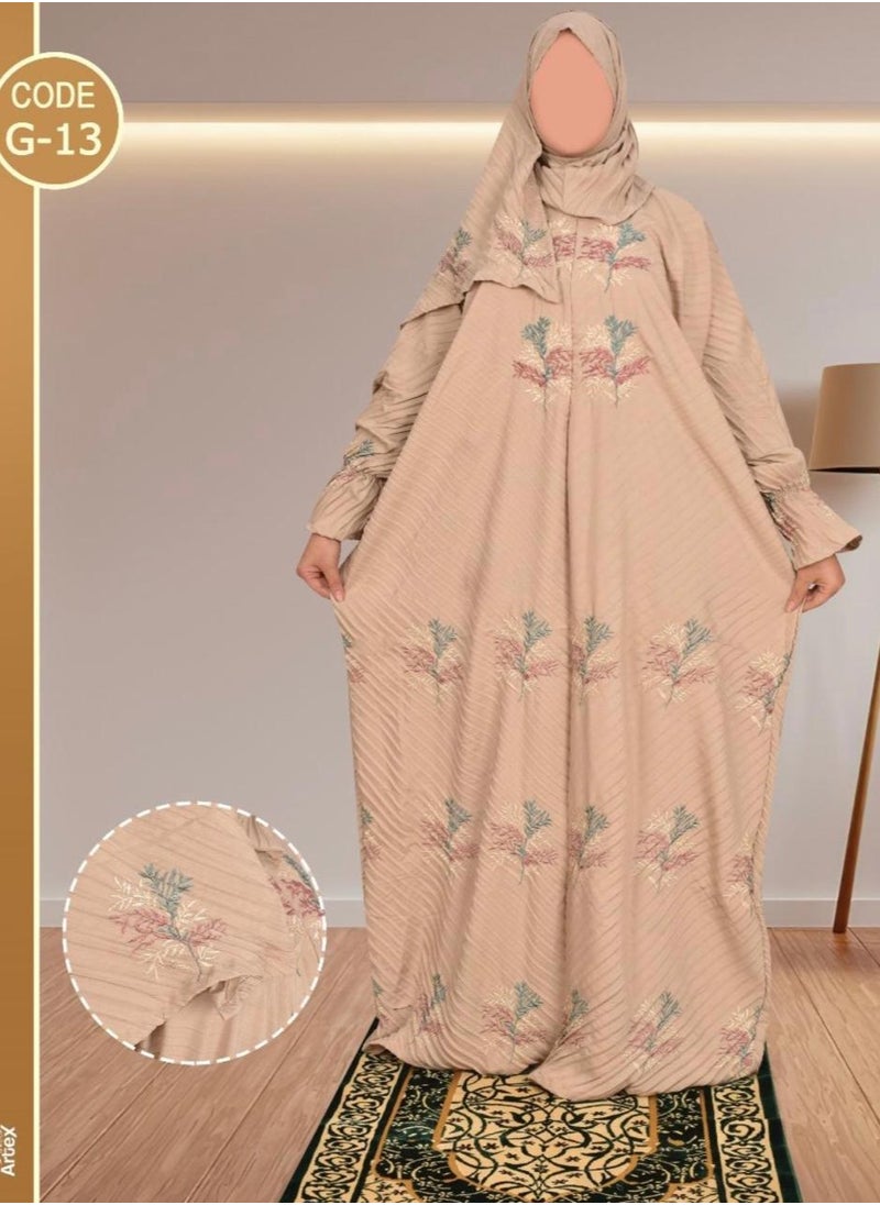 Generic - A very soft and comfortable one-piece prayer sheet that includes a veil and covers the entire body with a uniform and wide size suitable for all bodies - Image 1