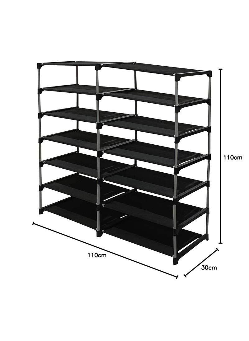 SANAMSTORE SANAMSTORE Metal Multipurpose 12 Tier Rack ShoeClothesBooks Stand Rack With Cover For Home Need To Be Assemble Diy Mahroon  - Image 2
