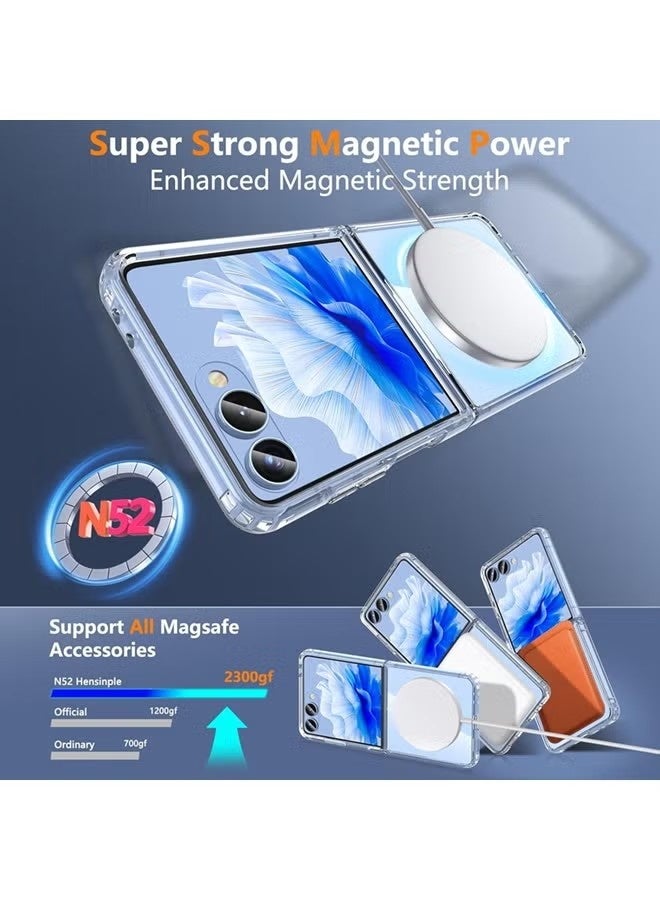 جراب مغناطيسي لهاتف Samsung Galaxy Z Flip 7 2025 Magsafe، حماية ضد الصدمات، مضاد للأصفر ومضاد للخدش - Image 5