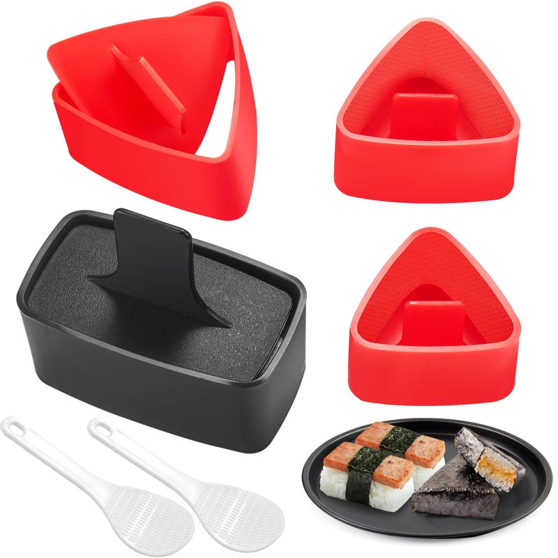 Onigiri Mold Musubi Press 4 Pack Triangle Onigiri Rice Ball Mold Musubi Maker Sushi Making Kit for Beginners