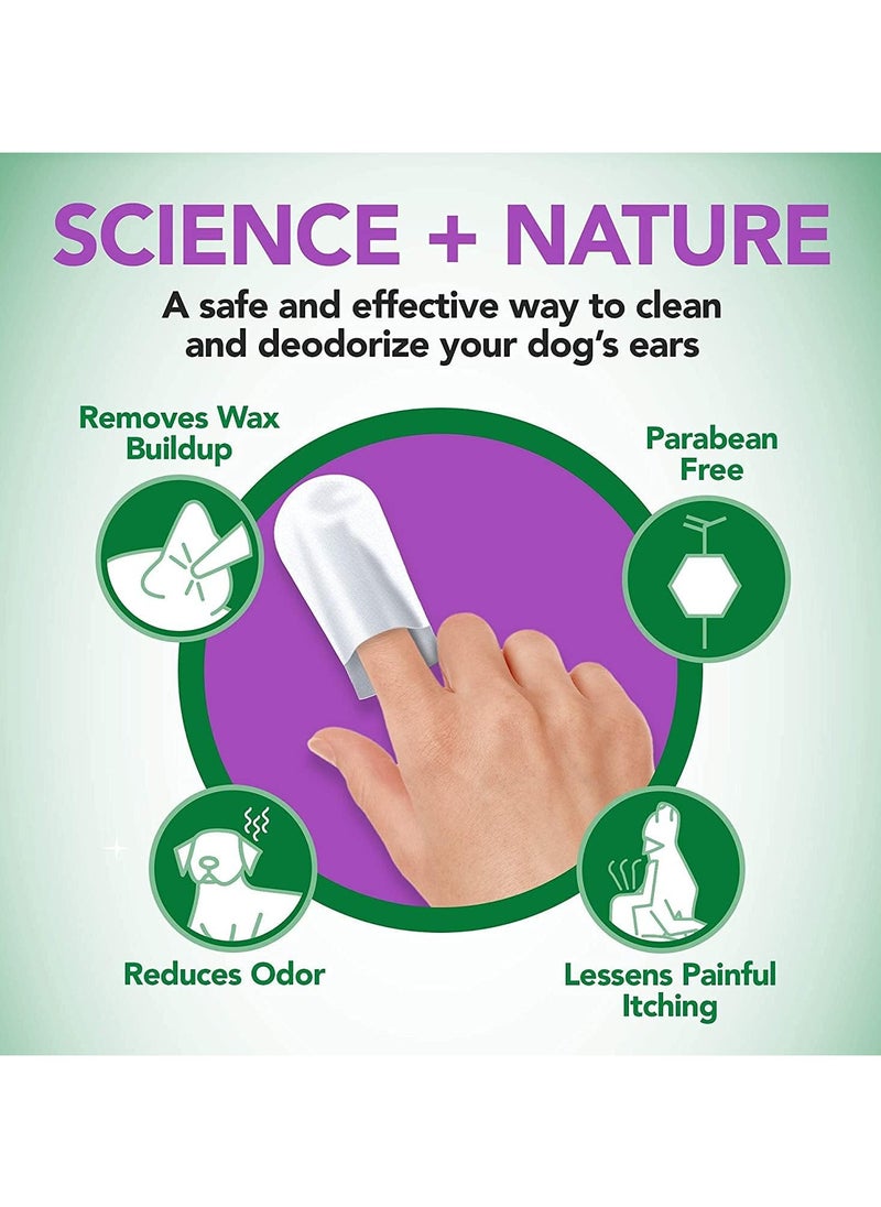 Vet's Best Ear Relief Finger Wipes Ear Cleansing Finger Wipes for Dogs Sooths and Deodorizes 50 Disposable Wipes  - Image 2
