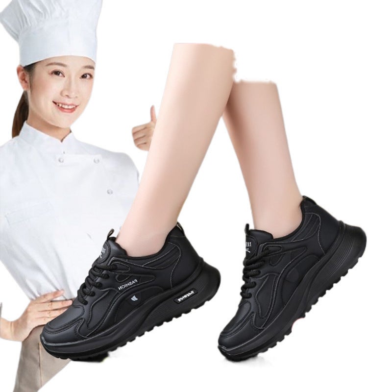 Shoes Female Chef Fleece-Lined Cotton Winter Season Work Catering Chef Work Shoes - Image 2