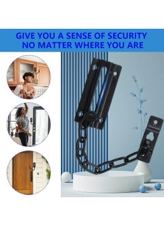 Y&D Door Chain Lock, 2 Pack Guard with Stainless Steel Latch 12 Screws, Thickened Sturdy Latches Lock for Inside Door, Front Pets Kids Safety  - Image 3