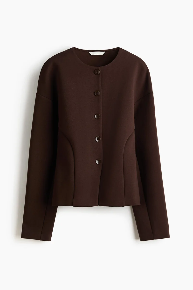 H&M Collarless scuba blazer