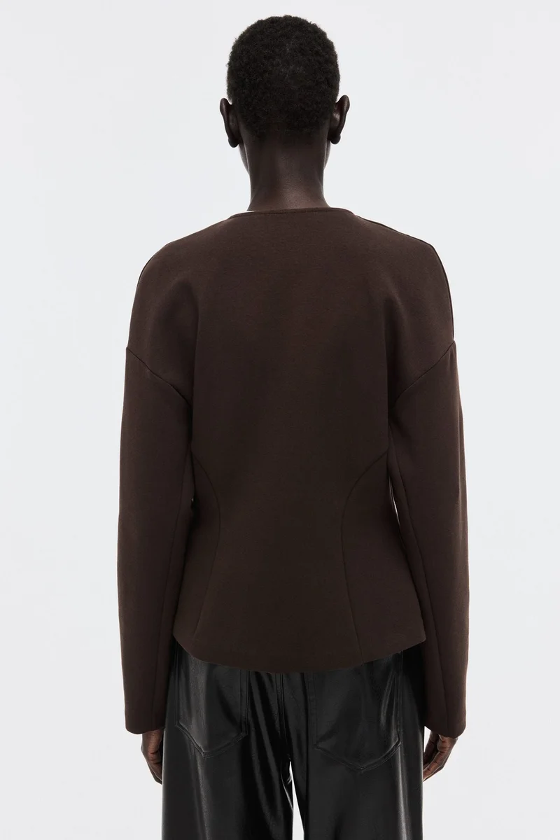 H&M Collarless scuba blazer