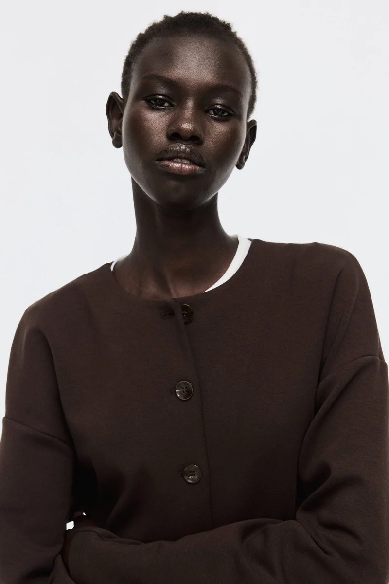H&M Collarless scuba blazer