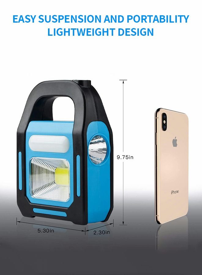 جرويك 3 في 1 يو اس بي يعمل بالطاقة الشمسية قابلة لإعادة الشحن ألمع COB LED للتخييم ، مصابيح للتخييم مصباح عمل قابل لإعادة الشحن ، IPX-4 مصباح LED للطوارئ مقاوم للماء 1 عبوة - Image 5