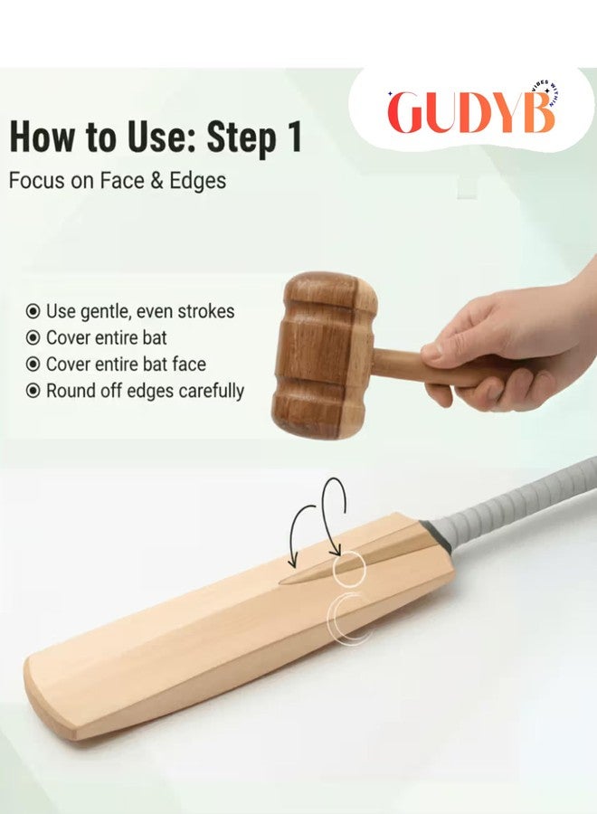 GudyB Cricket Bat Double Side Knocking Wooden Mallet Hammer (Hammer Only) - Image 4
