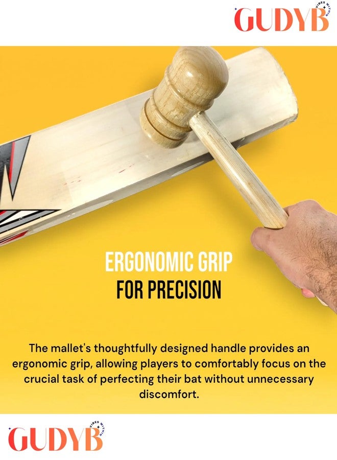 GudyB Cricket Bat Double Side Knocking Wooden Mallet Hammer (Hammer Only) - Image 3