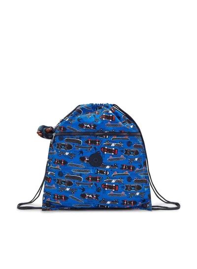 kipling Supertaboo Medium backpack (with drawstring) New Scate Prt S