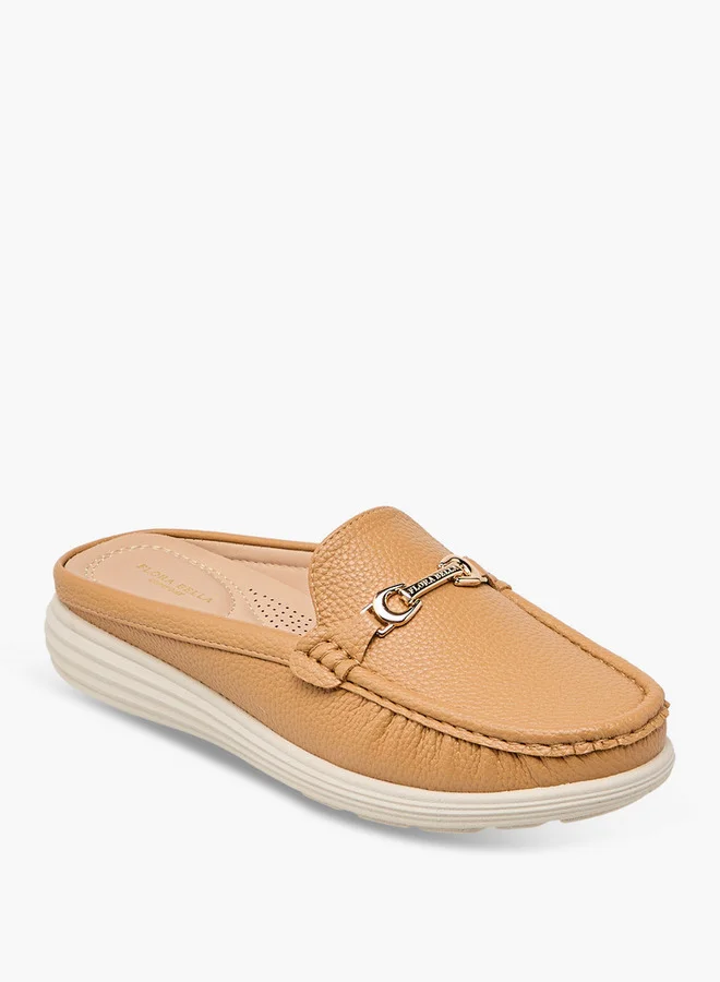 Flora Bella By Shoexpress Metal Accent Slip-On Mules
