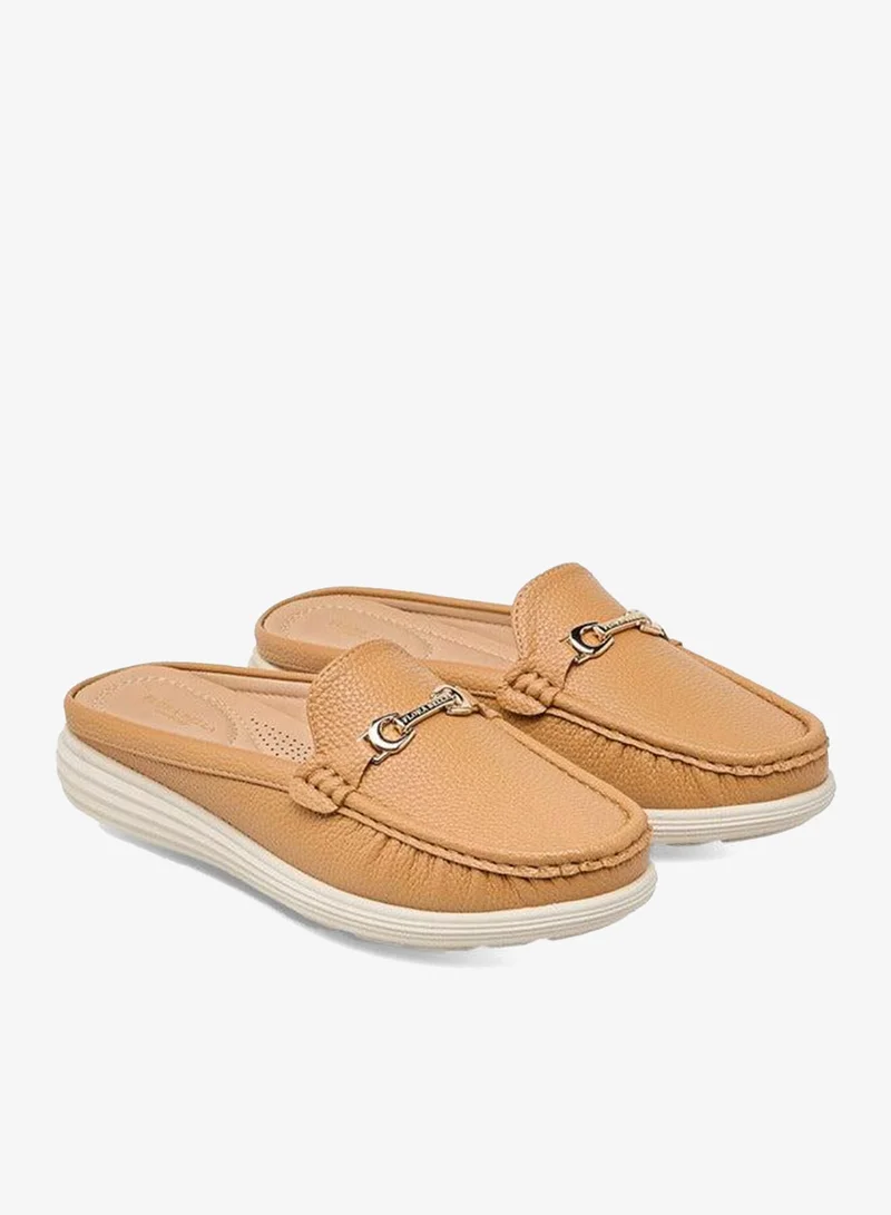 Metal Accent Slip-On Mules