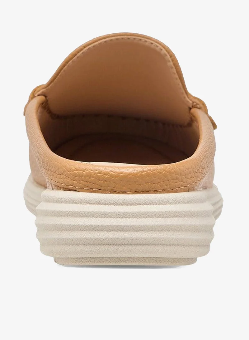 Flora Bella By Shoexpress TAN Metal Accent Slip-On Mules for Women | Best Price UAE