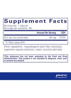 Zinc Picolinate Highly Absorbable Hypoallergenic Supplement 60 Capsules 30 Mg - pzsku/Z957564878EA133DE2894Z/45/_/1720619996/04c85d04-76f4-4408-891e-f177d4973c59