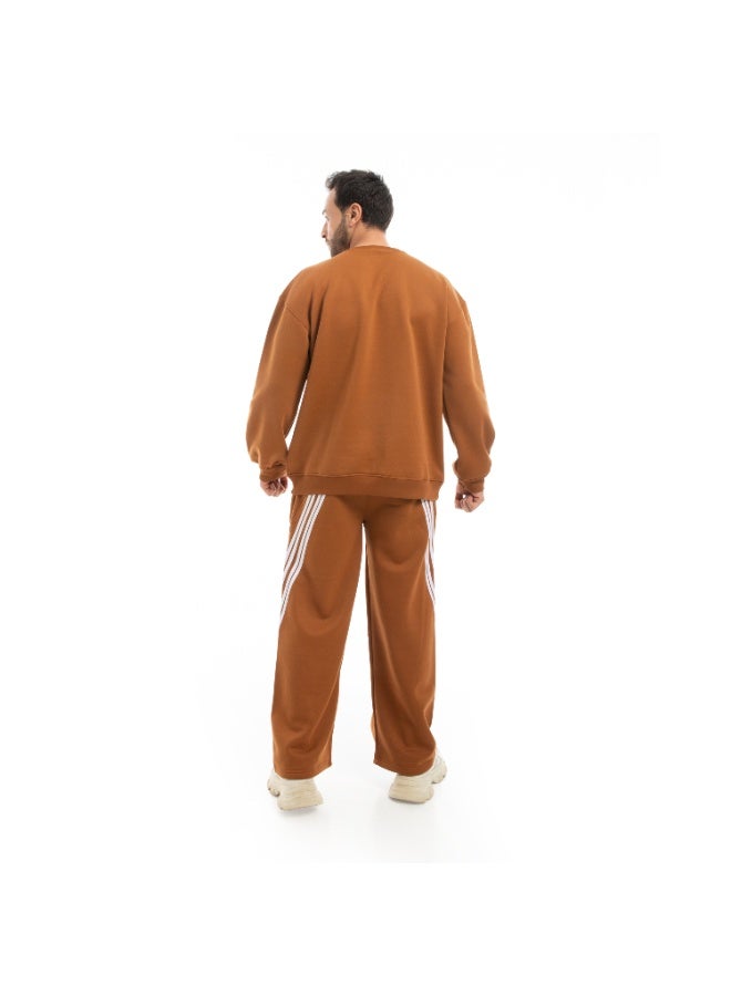Caesar Men's Milton winter tracksuit with a striped design on the pants - Image 3