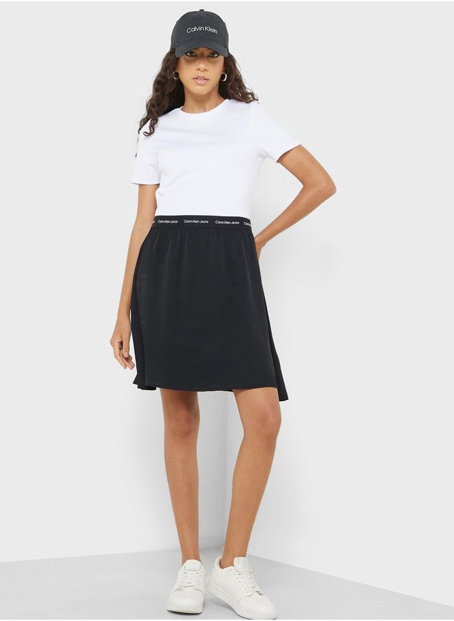 Calvin Klein Jeans - Tie Detail Flare Dress - Image 1