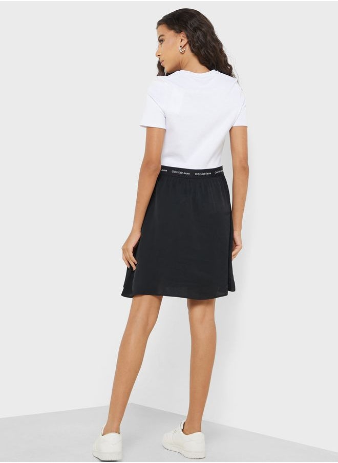 Calvin Klein Jeans - Tie Detail Flare Dress - Image 1