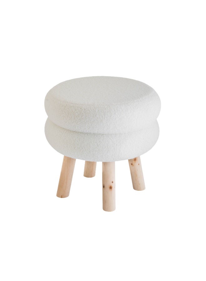 كازا روزا كرسي صغير بأرجل من الخشب بتصميم أنيق وعصري لغرف المعيشة | غرف النوم - Image 2