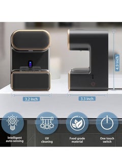 Beauenty Smart Sensor Toothpaste Dispenser and Toothbrush Holder Wall-Mounted Automatic Toothpaste Squeezer with UV Sterilization - Black  - Image 2