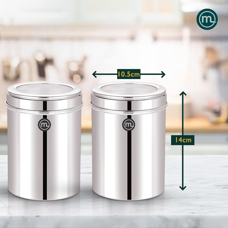 Mishaa Stainless Steel Kitchen Storage Containers Set of 6 pcs 1000ml each Multipurpose Storage Box for Kitchen Durable Kitchen Jars Containers with SeeThrough Lids Kitchen Accessories Items - Image 2