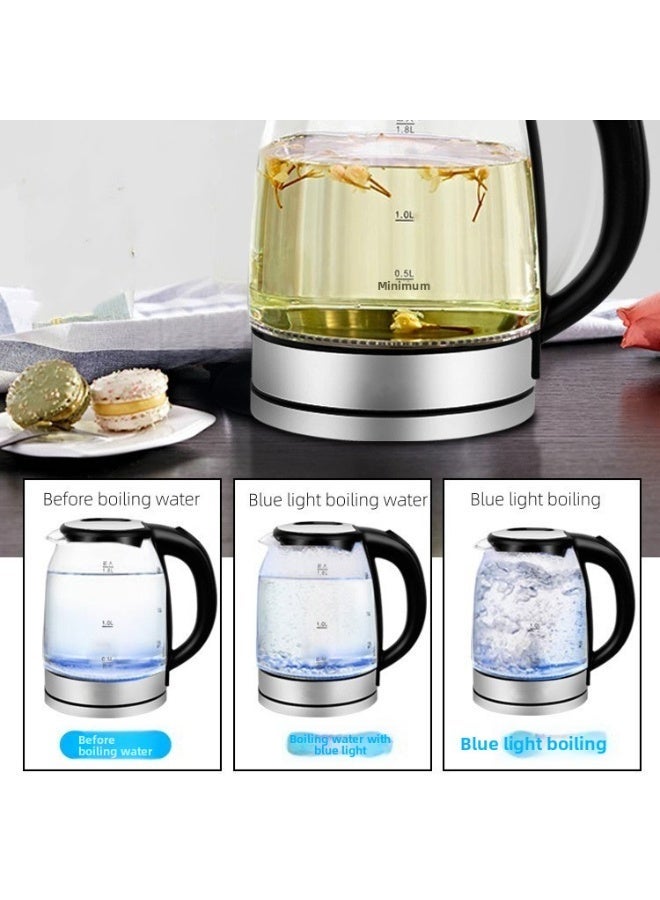 Glass Electric Kettle  Transparent For Tea Making  Auto Power-Off  Compact  Blue Light  Water Boile,2 Lr - Image 5