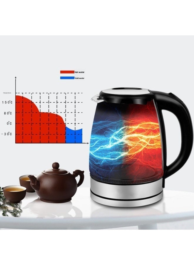 Glass Electric Kettle  Transparent For Tea Making  Auto Power-Off  Compact  Blue Light  Water Boile,2 Lr - Image 4