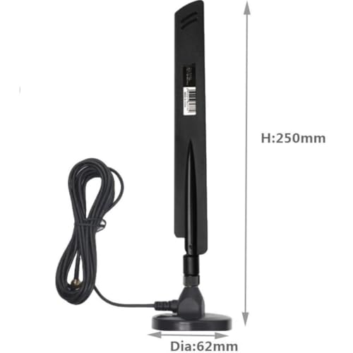TREADALT-TEC 10dBi Dual Band WiFi Antenna 2.4GHz 5GHz RP-SMA WiFi Antennae with 6.5ft Extension Cable for PC Desktop Computer PCI PCIe WiFi Bluetooth Card Wireless Network Router - Image 2